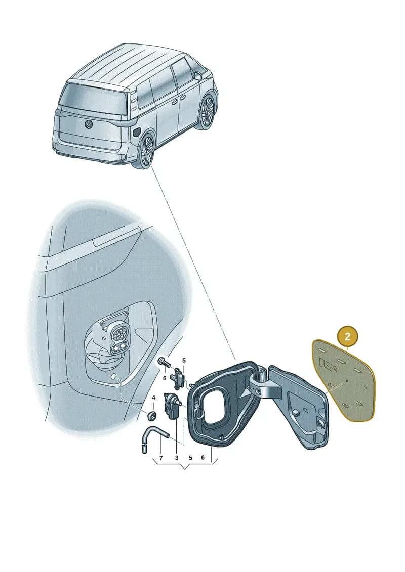 1T3809909ROH — Volkswagen ID. Buzz (2022-2025) diagram 15a809500, position 2