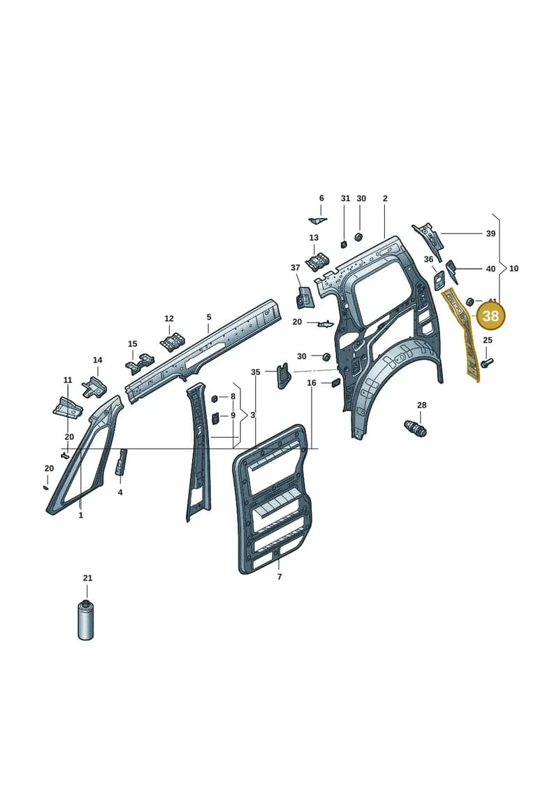 1T3813334A — Volkswagen ID. Buzz (2022-2025) diagram 15a809000, position 38