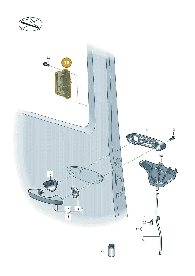 1T3843641N4PK — Volkswagen ID. Buzz (2022-2025) diagram 2ka843600, position 10
