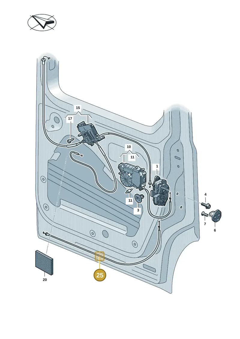 1T3843954D — Volkswagen ID. Buzz (2022-2025) diagram 2ka843800, position 25