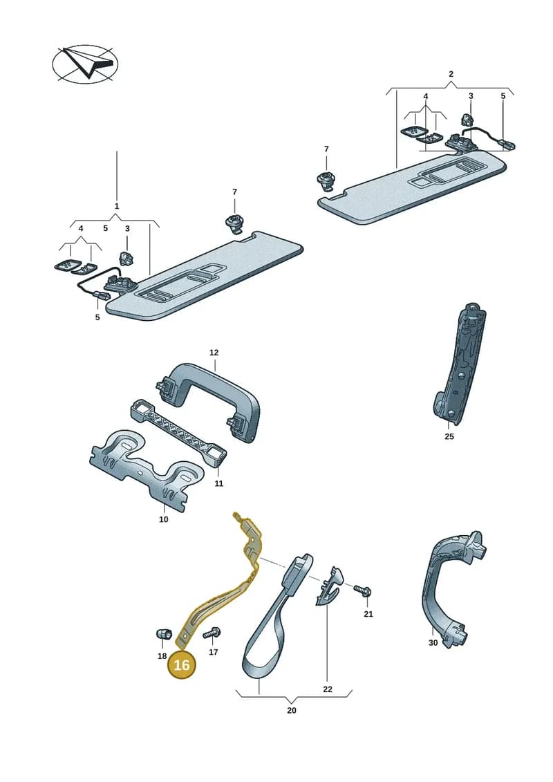 1T3858681 — Volkswagen ID. Buzz (2022-2025) diagram 15a857500, position 16