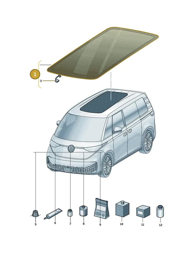 1T3877042BNVB — Volkswagen ID. Buzz (2022-2025) diagram 15a877000, position 1