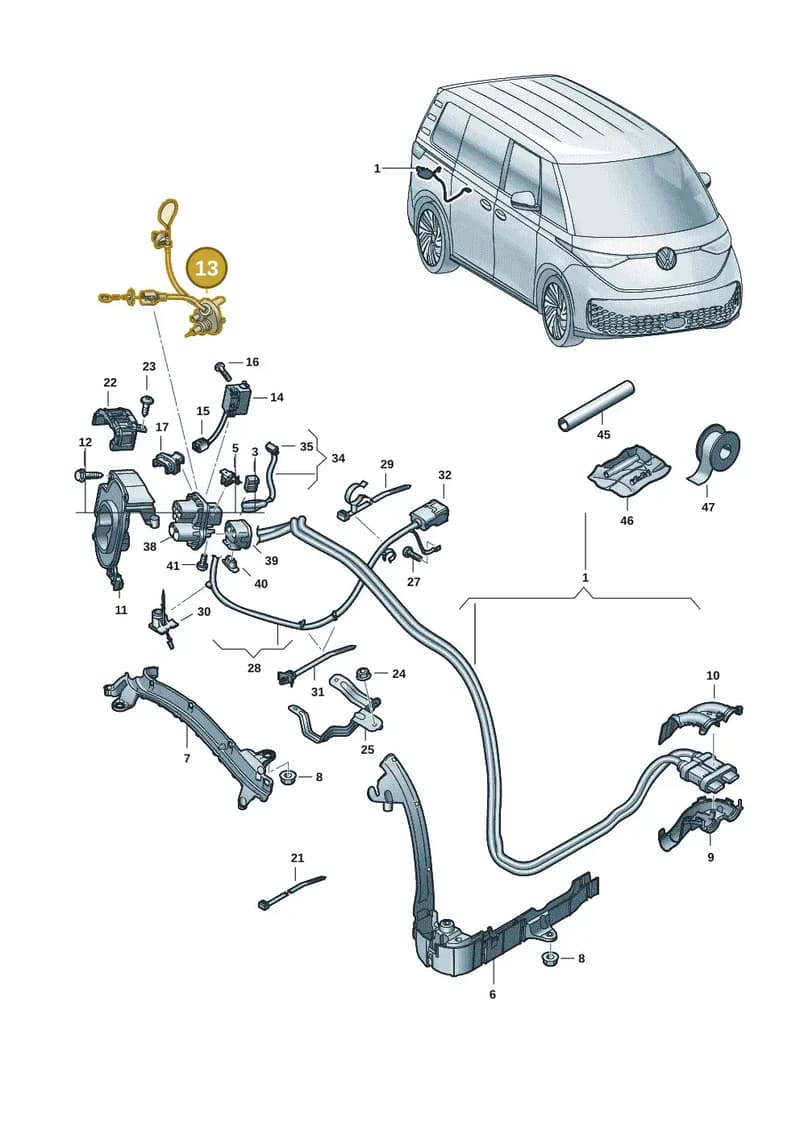 1T3880805 — Volkswagen ID. Buzz (2022-2025) diagram 15a970150, position 13