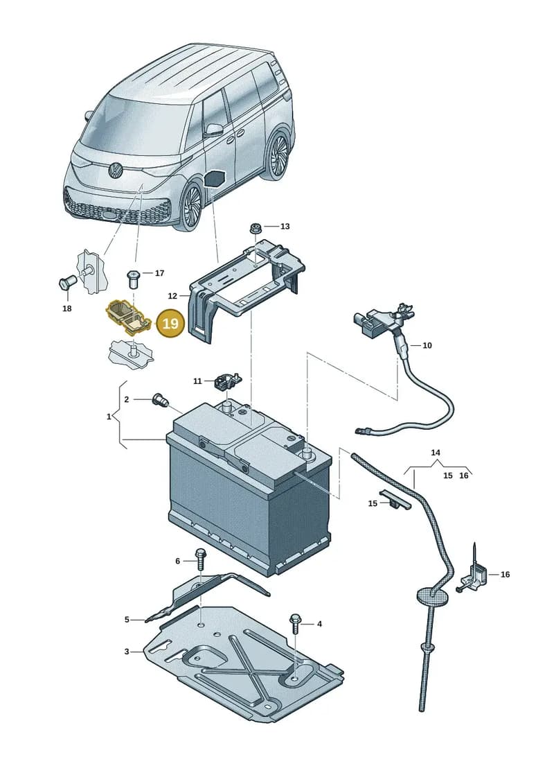 1T3915441A — Volkswagen ID. Buzz (2022-2025) diagram 15a915010, position 19