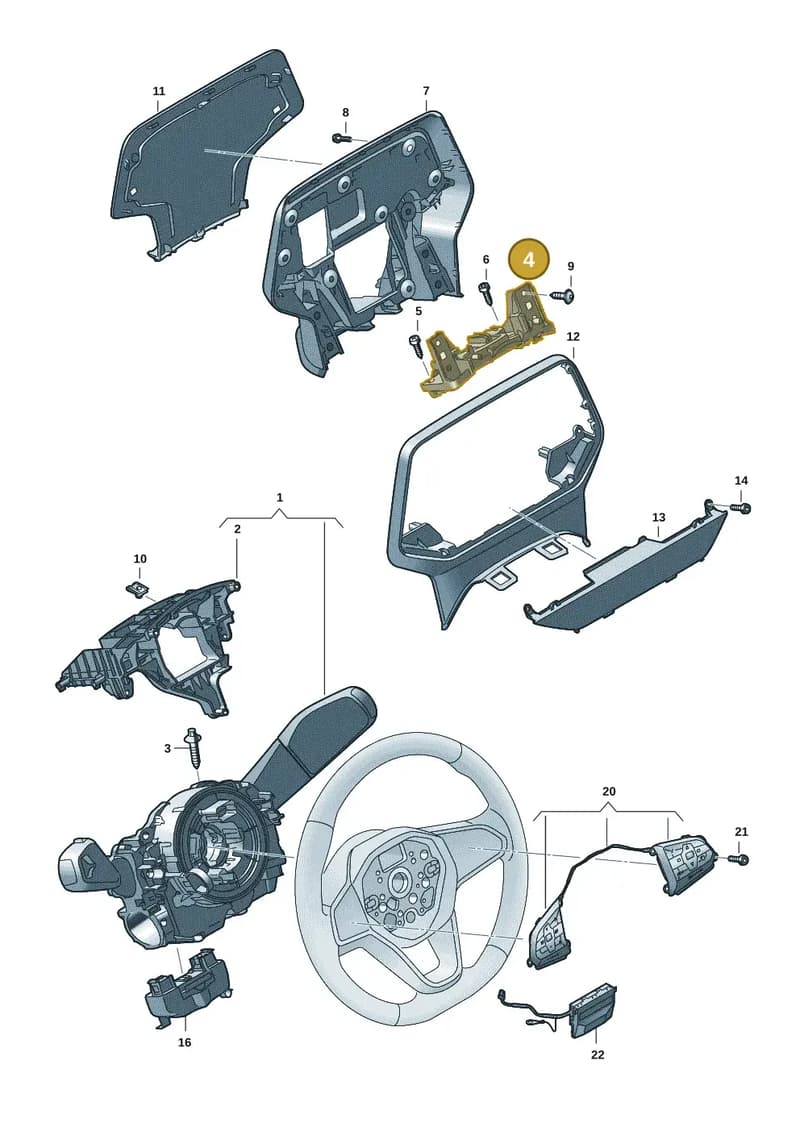 1T3919749 — Volkswagen ID. Buzz (2022-2025) diagram 15a953500, position 4