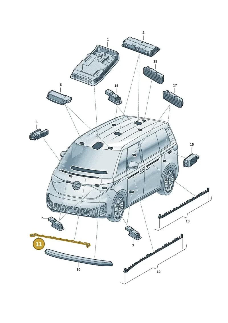 1T3947096B — Volkswagen ID. Buzz (2022-2025) diagram 15a947000, position 11