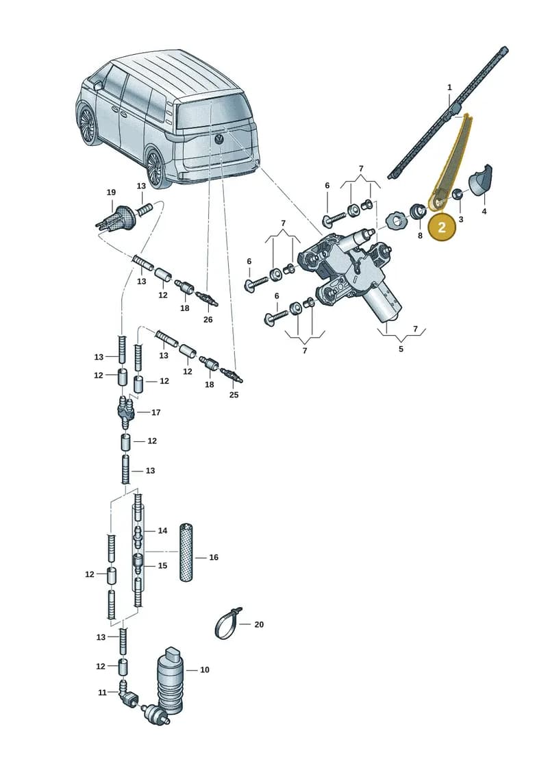 1T3955707A9B9 — Volkswagen ID. Buzz (2022-2025) diagram 15a955340, position 2