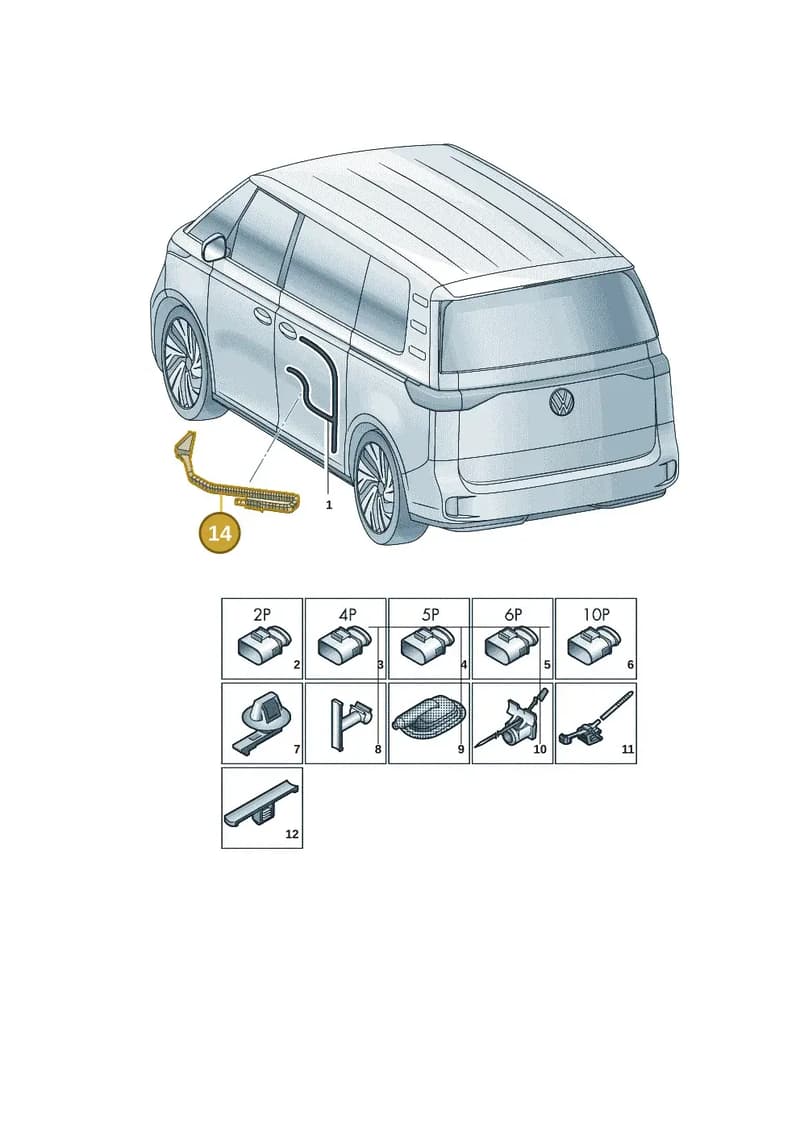 1T3971329D — Volkswagen ID. Buzz (2022-2025) diagram 15a972380, position 14