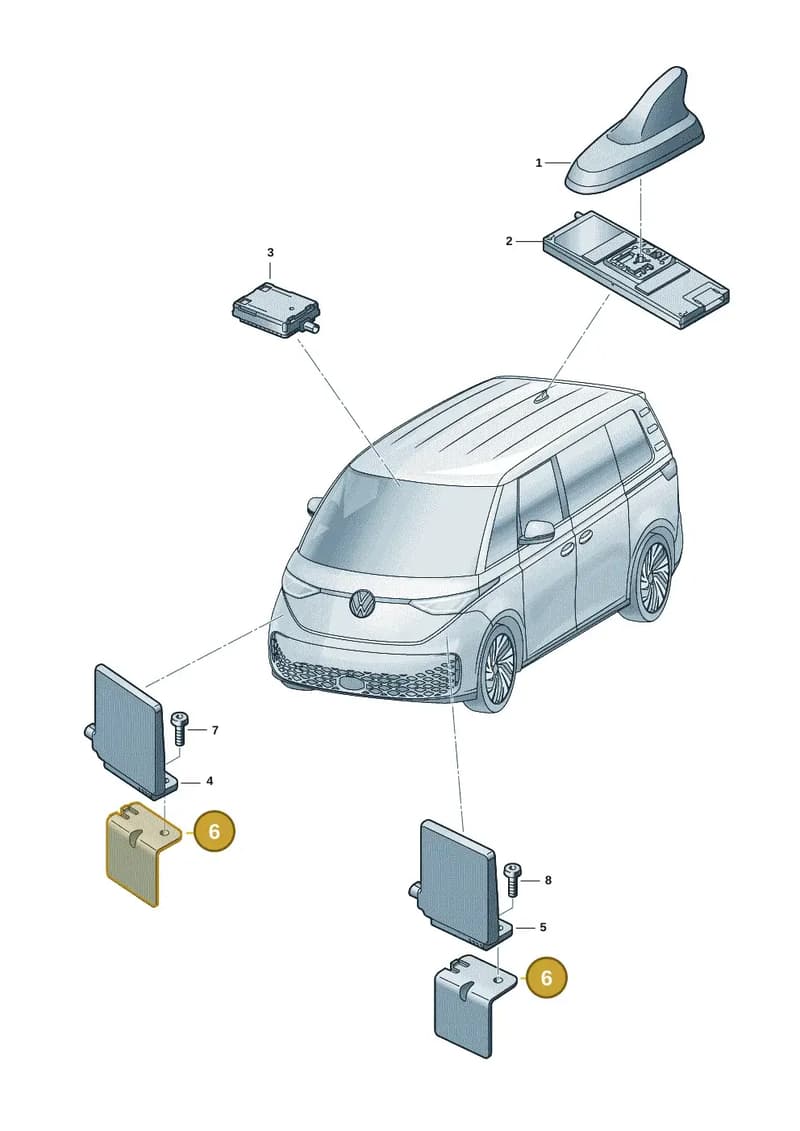 1T4035532B — Volkswagen ID. Buzz (2022-2025) diagram 15a035200, position 6