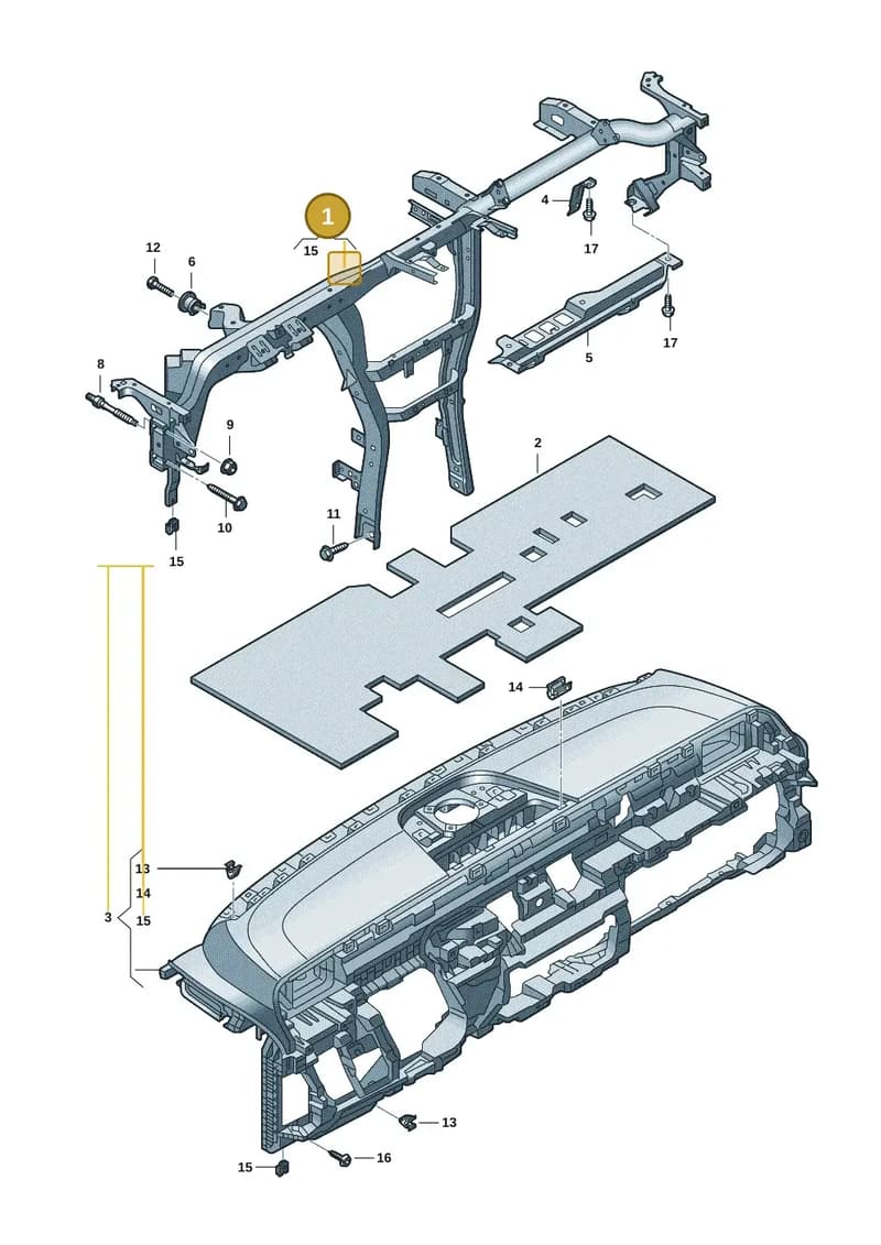 1T5857017G — Volkswagen ID. Buzz (2022-2025) diagram 15a857000, position 1