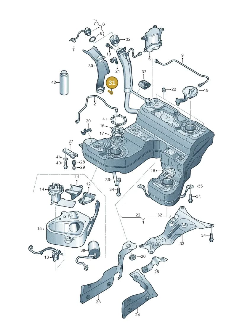 1U0857340 — Audi A8 (2013-2018) diagram 696201000, position 31