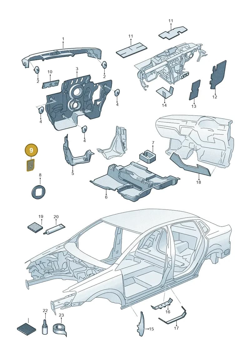 1U0863861C — Skoda Fabia (2014-2022) diagram 797000130, position 9