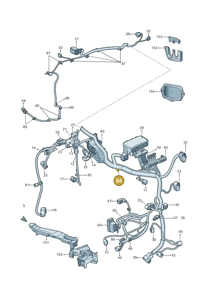 1U0971850G — Skoda Yeti (2013-2017) diagram 666971810, position 84