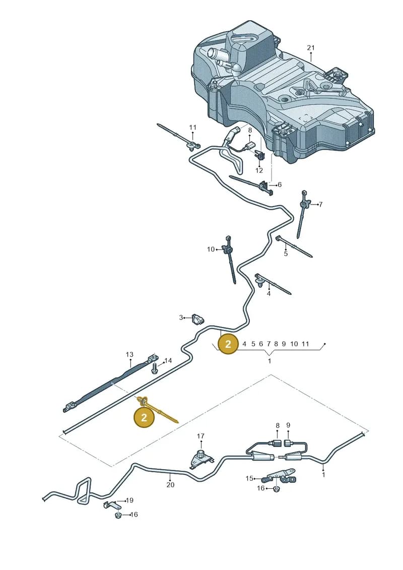 1U0971850G — Audi Q5 (2016-2025) diagram 896201500, position 2