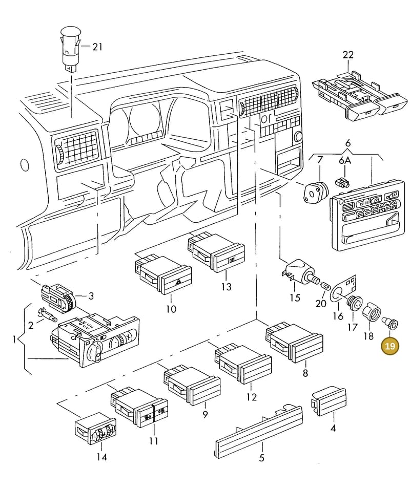 211951299 — Volkswagen TRANSPORTER SYNCRO (1996-2003) diagram 179941860, position 19