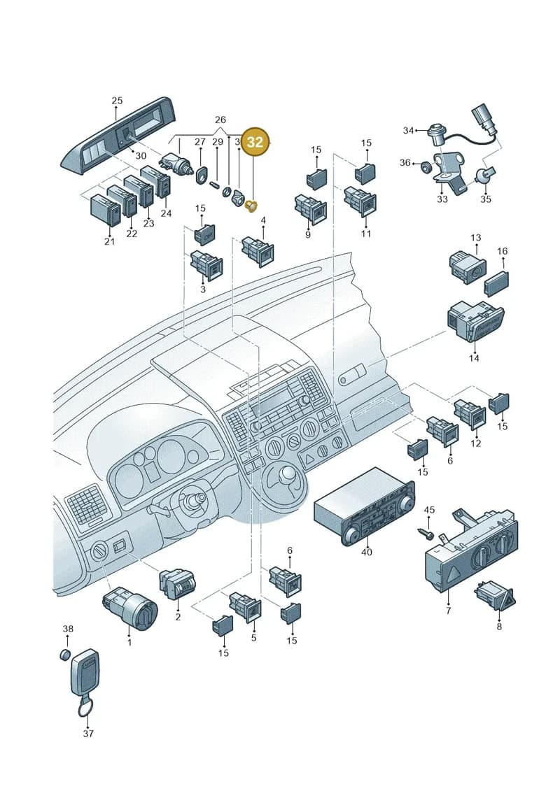 211951299 — Volkswagen Transp. caravelle (2011-2015) diagram 679941520, position 32