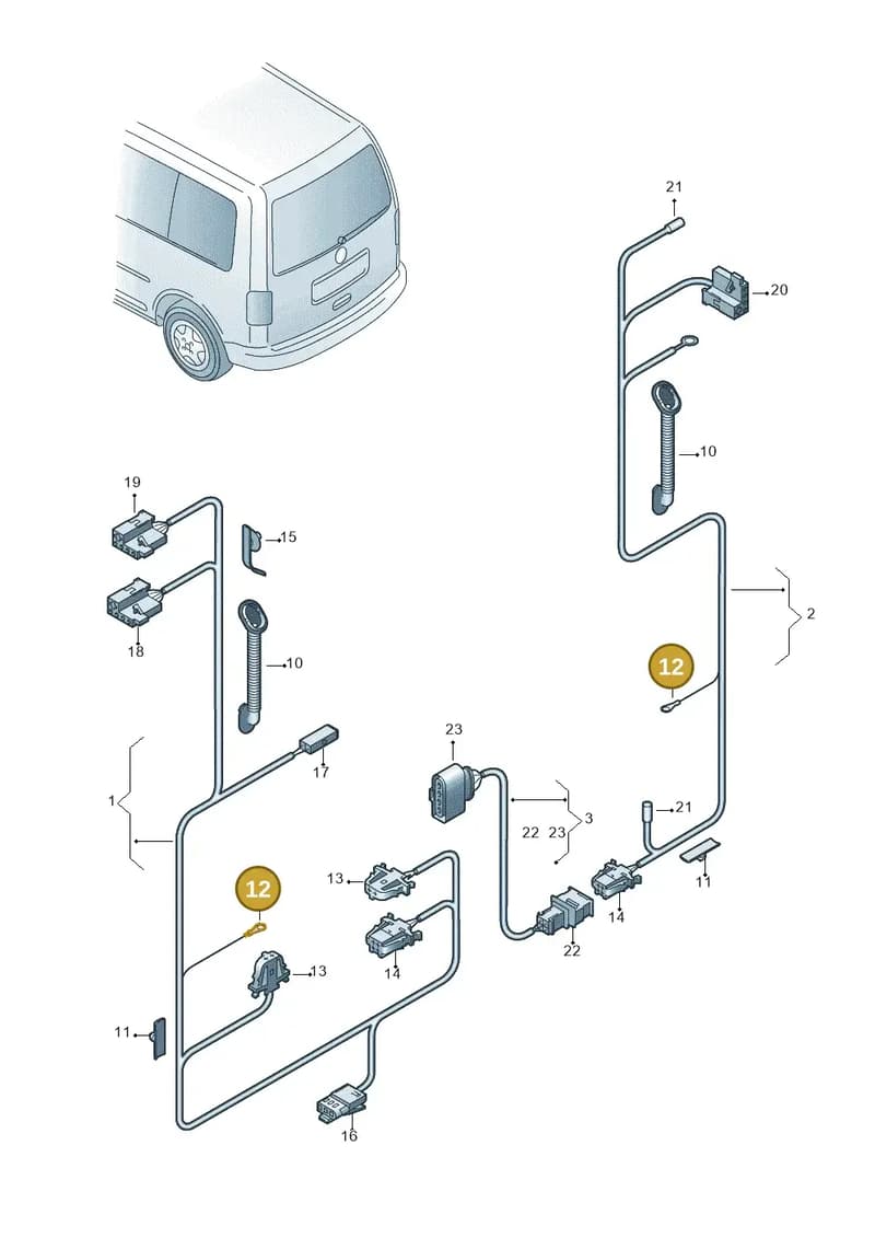211971921 — Volkswagen CADDY (2004-) diagram 443972800, position 12
