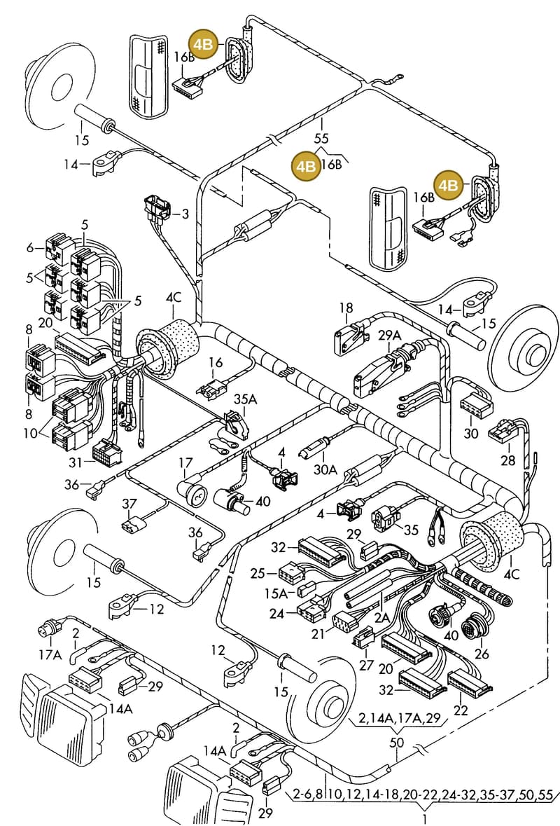 2D0906376S — Volkswagen LT, LT 4X4 (2003-2006) diagram 176971300, position 4B