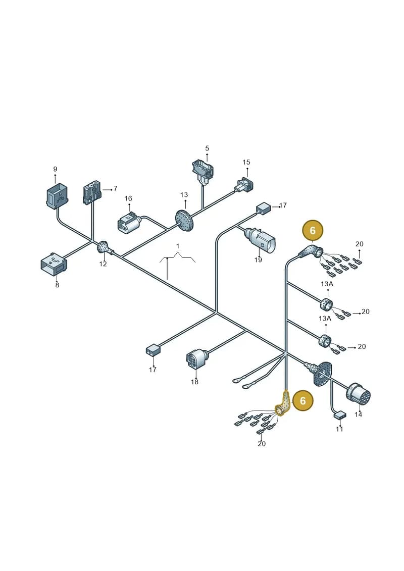 2D0906376S — Volkswagen Transp. dropside (2008-2009) diagram 411972790, position 6