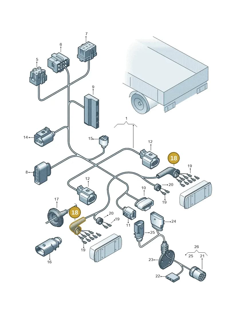 2D0906376S — Volkswagen Transporter Single Cab (2019-2024) diagram 862972810, position 18