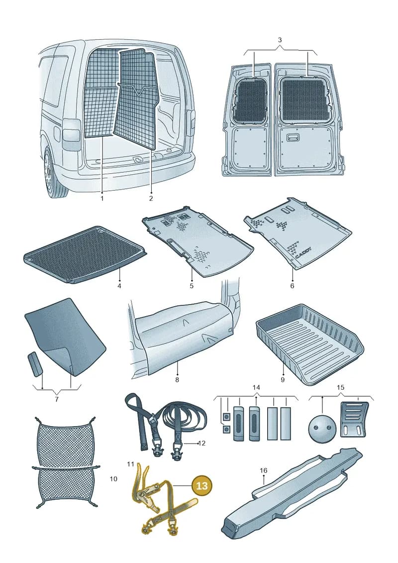 2E0017244A — Volkswagen Caddy Maxi (2020-2025) diagram 866061016, position 13
