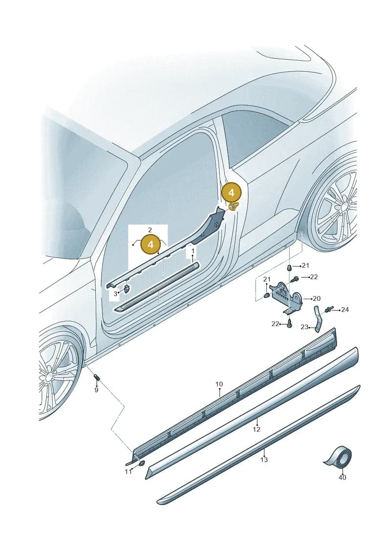 2E0867059 — Audi A3 Cab. 1.4 (2013-2016) diagram 778853000, position 4