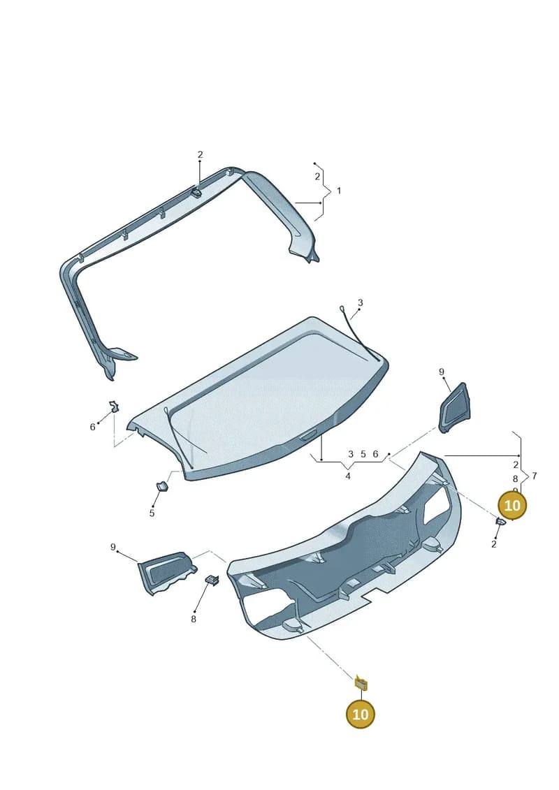 2E0867208 — SEAT Leon ST (2016-2020) diagram 754867900, position 10