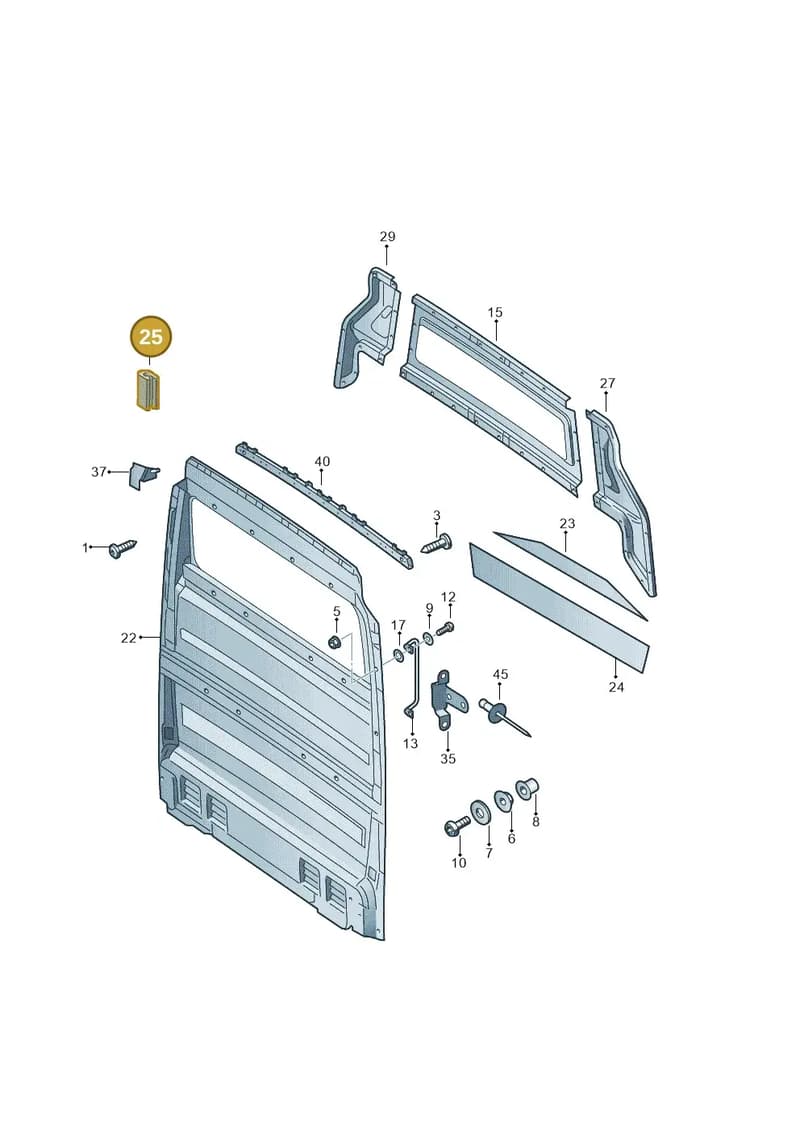2E1863195 — Volkswagen Crafter 35 panel (2011-2016) diagram 483863900, position 25