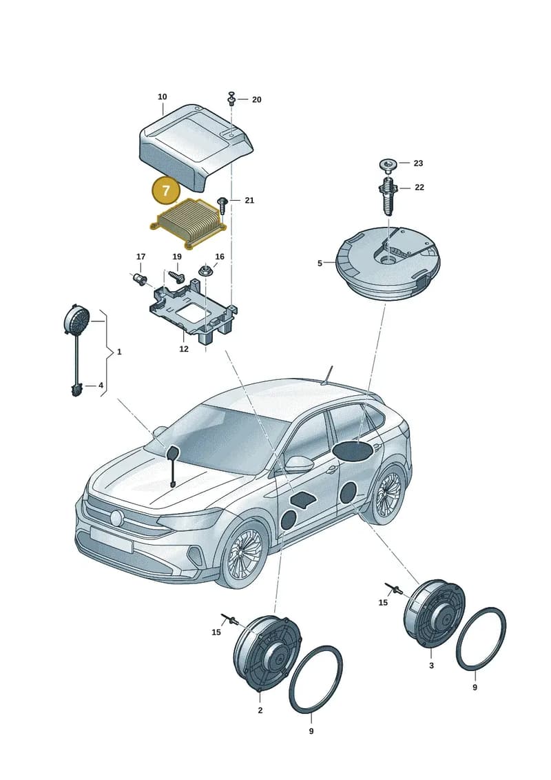 2G0035456 — Volkswagen Taigo (2021-2025) diagram 2f0035350, position 7