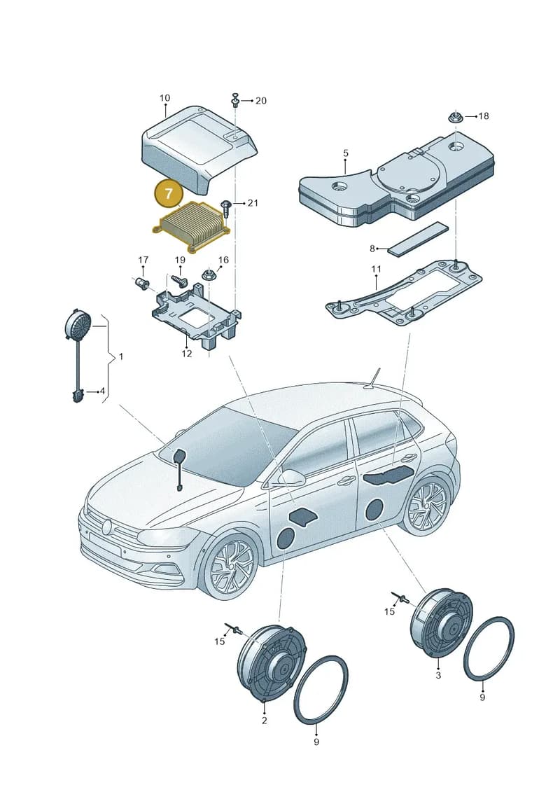2G0035456 — Volkswagen Polo (2017-2025) diagram 837035350, position 7