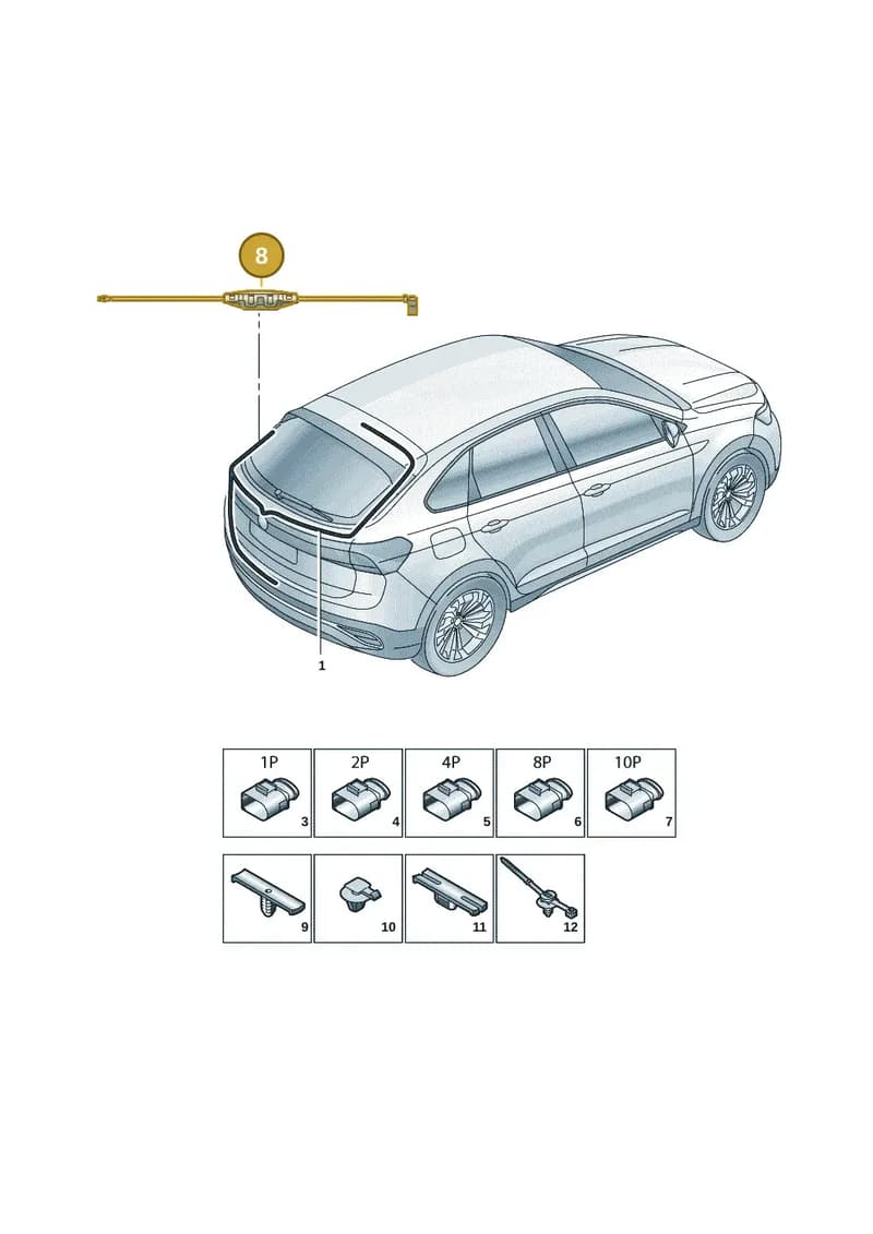 2G0035570 — Volkswagen Taigo (2021-2025) diagram 2f0972050, position 8
