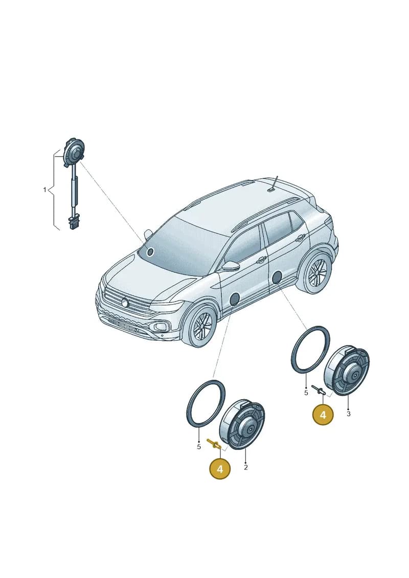 2G0035621A — Volkswagen T-Cross 1,0 (2019-) diagram 581035035, position 4
