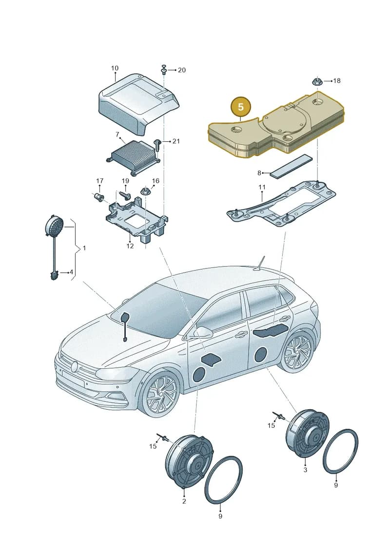 2G0035621A — Volkswagen Polo (2017-2025) diagram 837035350, position 5