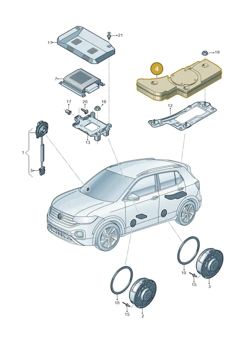2G0035621A — Volkswagen T-Cross (2018-2025) diagram 587035035, position 4