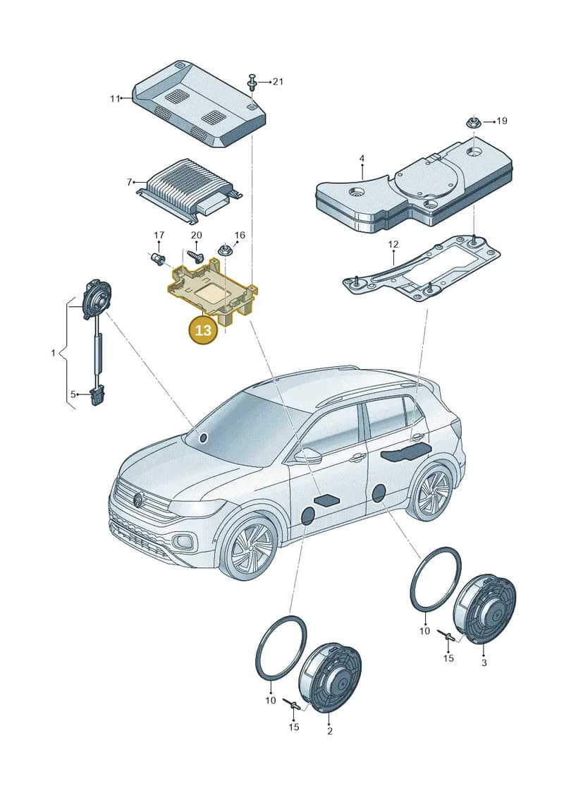 2G0035933 — Volkswagen T-Cross (2018-2025) diagram 587035035, position 13