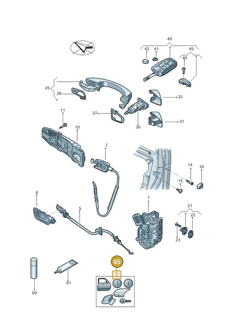 2G0800375BJNOP — Volkswagen GOLF             "ZA." (2005-2007) diagram 602837000, position 65