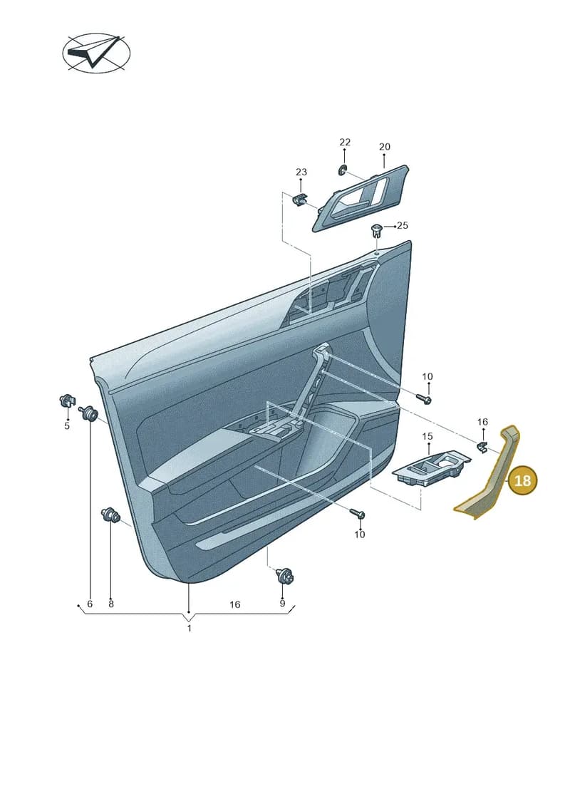 2G0867171ATS4 — Volkswagen Polo (2017-2025) diagram 837867000, position 18