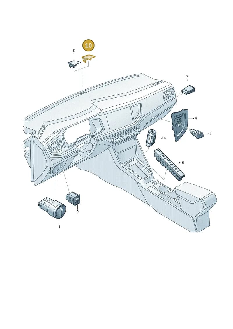 2G0919068A — Volkswagen Taigo (2021-2025) diagram 837941500, position 10