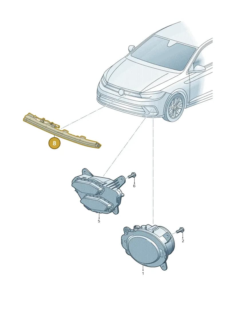 2G0941653 — Volkswagen Polo (2017-2025) diagram 837941045, position 8