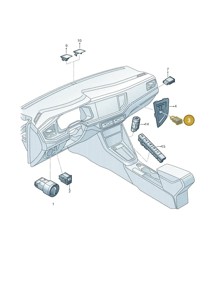 2G0953509ECU — Volkswagen Taigo (2021-2025) diagram 837941500, position 3