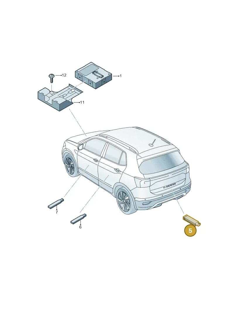 2G0962283 — Volkswagen T-Cross (2018-2025) diagram 587909000, position 5