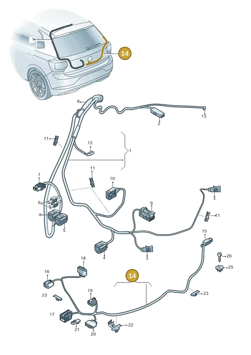 2G0971192G — Volkswagen Polo (2017-2025) diagram 837972500, position 14
