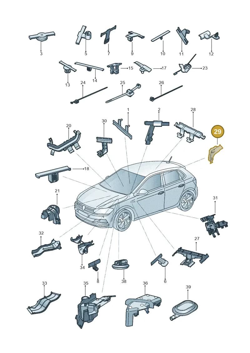 2G0971615E — Volkswagen GOLF             "ZA." (2005-2007) diagram 602971830, position 29