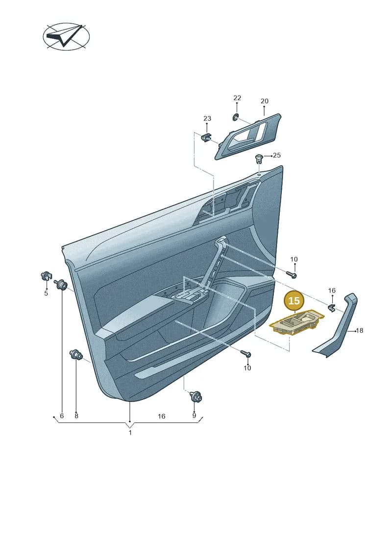 2G1867255LTS4 — Volkswagen Polo (2017-2025) diagram 837867000, position 15