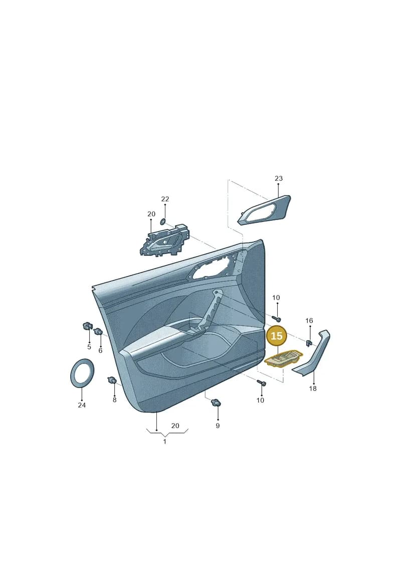 2G1867256B82V — Volkswagen T-Cross (2019-2024) diagram 579867000, position 15
