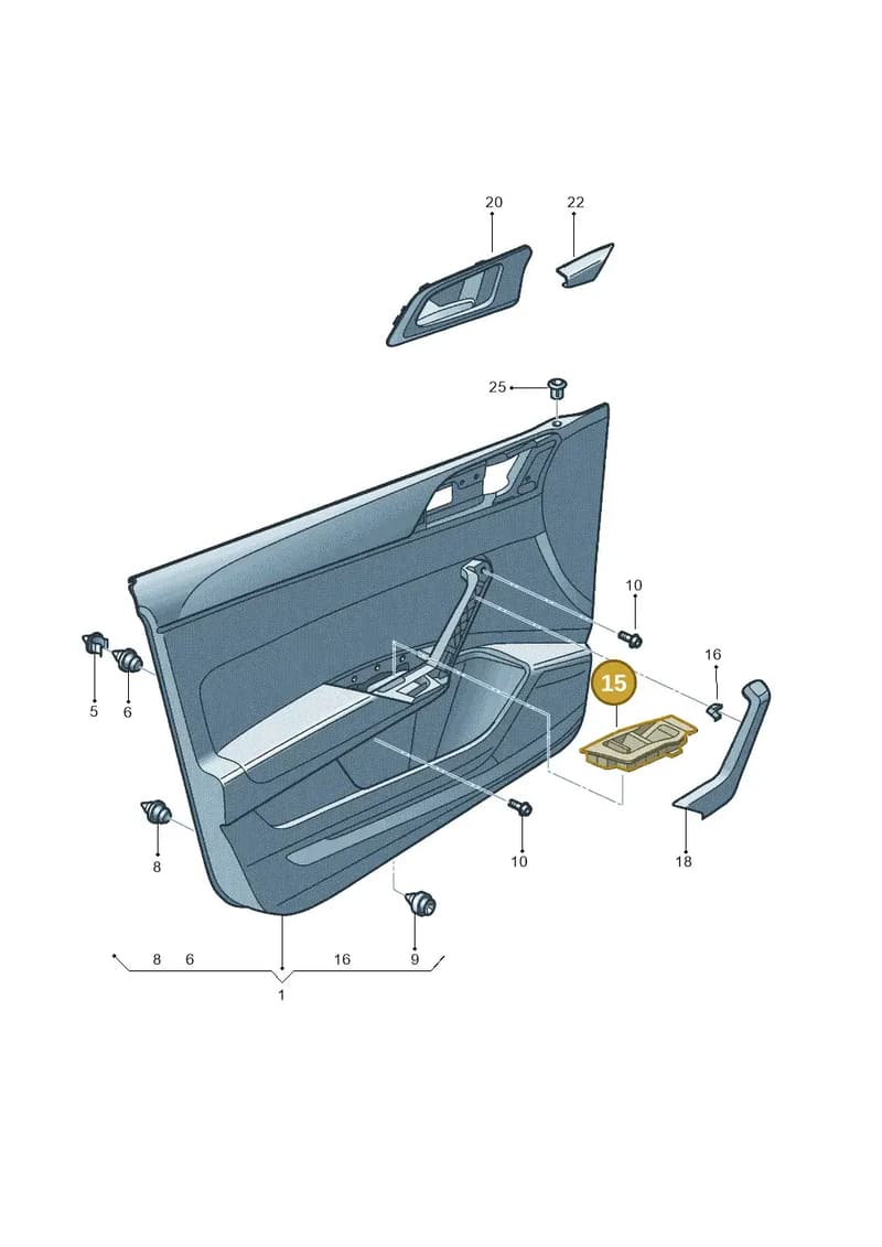 2G1867256BTS4 — Volkswagen T-Cross 1,0 (2019-) diagram 581867000, position 15