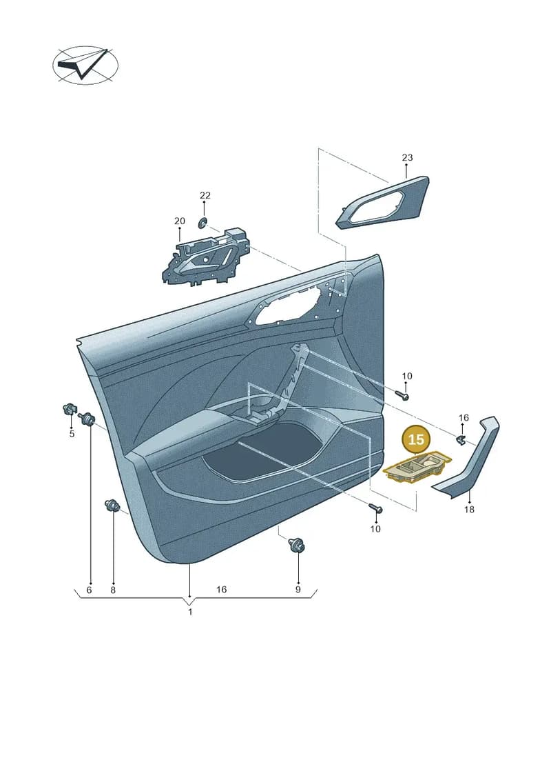 2G1867256BTS4 — Volkswagen T-Cross 1,0 (2018-2024) diagram 587867000, position 15