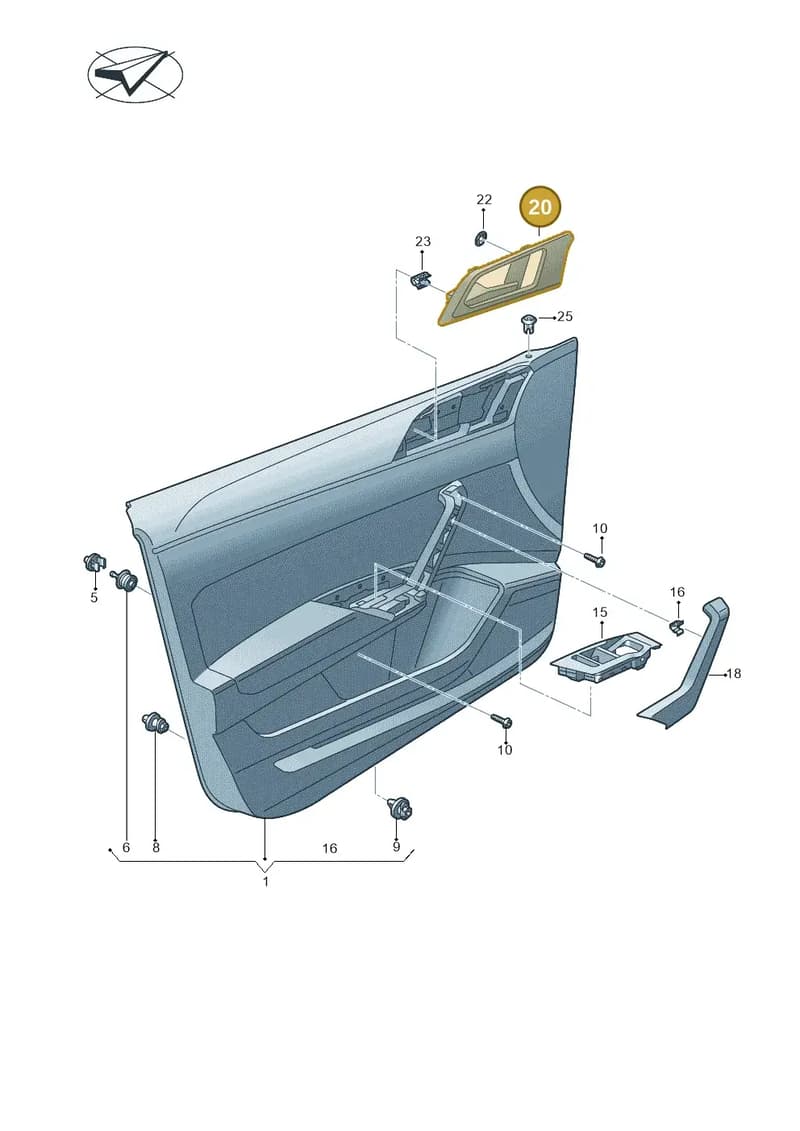 2G2867062P7P9 — Volkswagen Polo (2017-2025) diagram 837867000, position 20