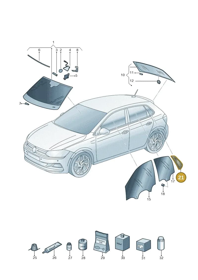 2G4845298MNVB — Volkswagen Polo (2017-2025) diagram 837845000, position 21