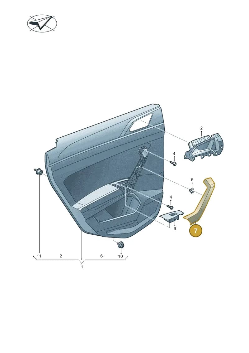 2G4867172ATS4 — Volkswagen Polo (2017-2025) diagram 837867200, position 7